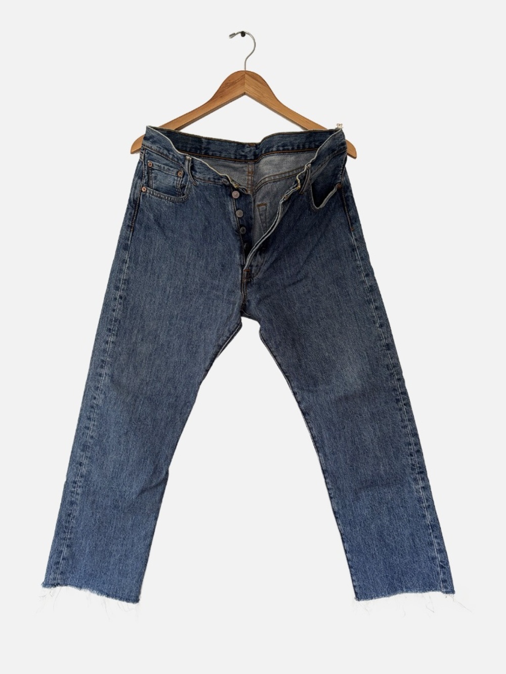 Vintage Levi's 501 34W Raw Hem